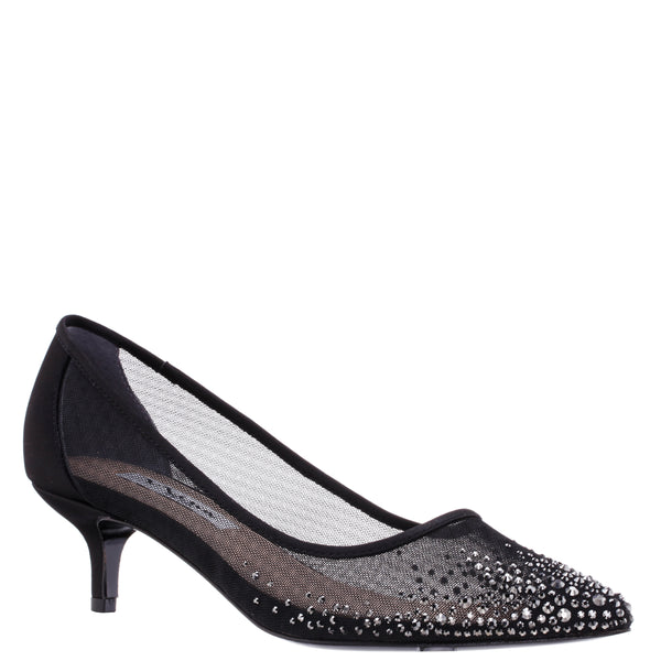 Black dress shoes with small heel Clearance