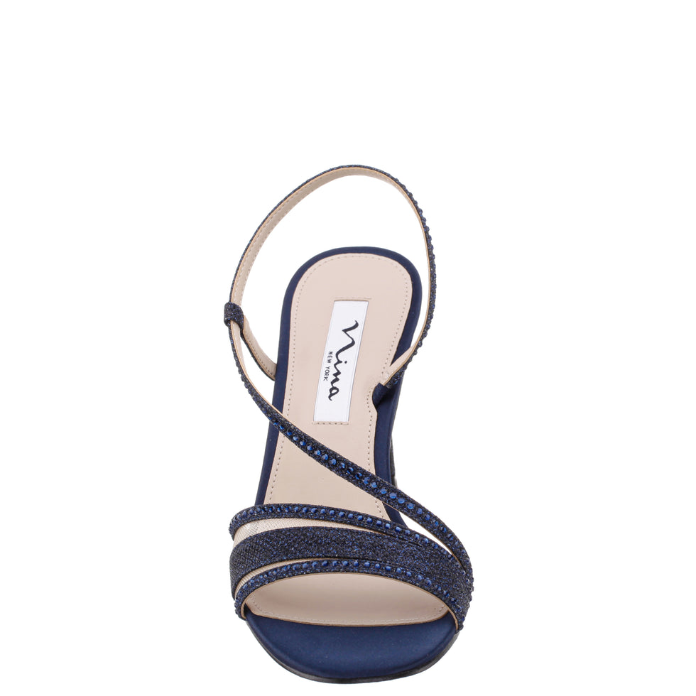 Anata Mid Heel Shoes in Blue Maserati Navy