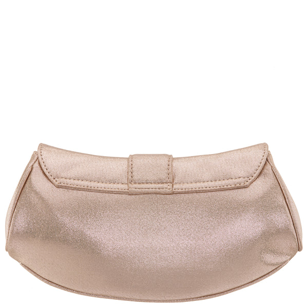 APOLINA-TAUPE 
CRYSTAL HEART ADORNED CLUTCH