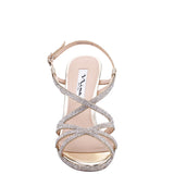 BERTHA-Womens Platino Crystal High-Heel Platform Strappy Dress Sandal