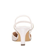 BILLIE-Women's Ivory Satin Pointed-Toe Mid-heel Dressy Pump