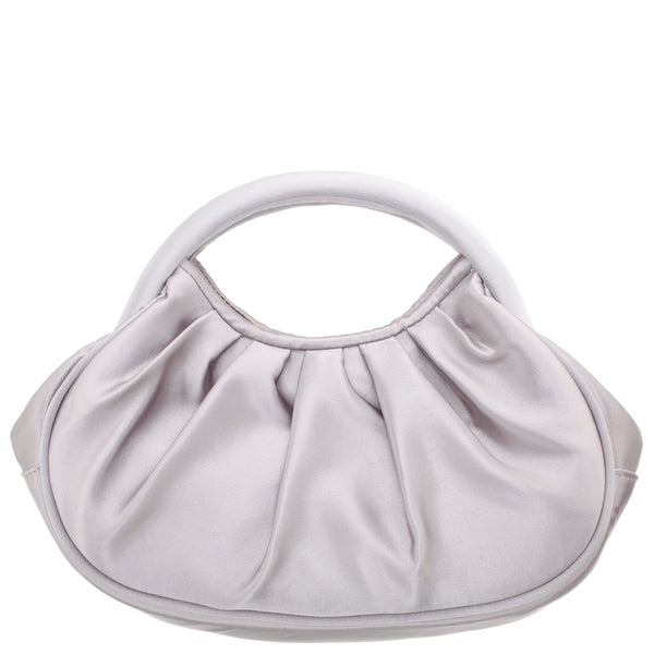 BREN-SILVER 
MINI MOON SATCHEL WITH CUT-OUT HANDLE