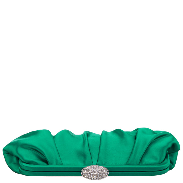 CONCORD-OASIS PLEATED FRAME CLUTCH WITH CRYSTAL CLASP