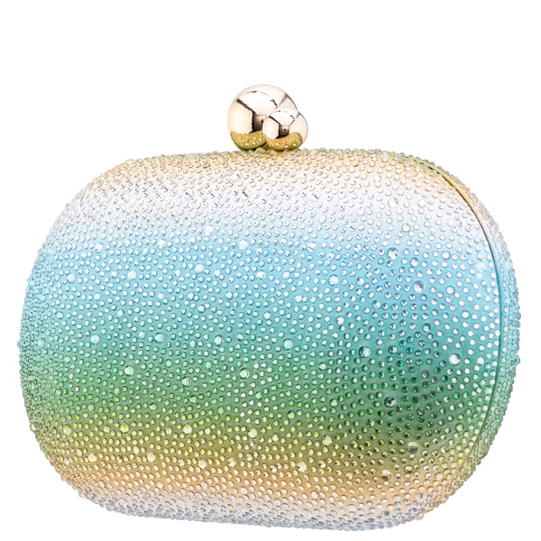 CRISS-BLUE CRYSTAL OMBRE MINAUDIERE