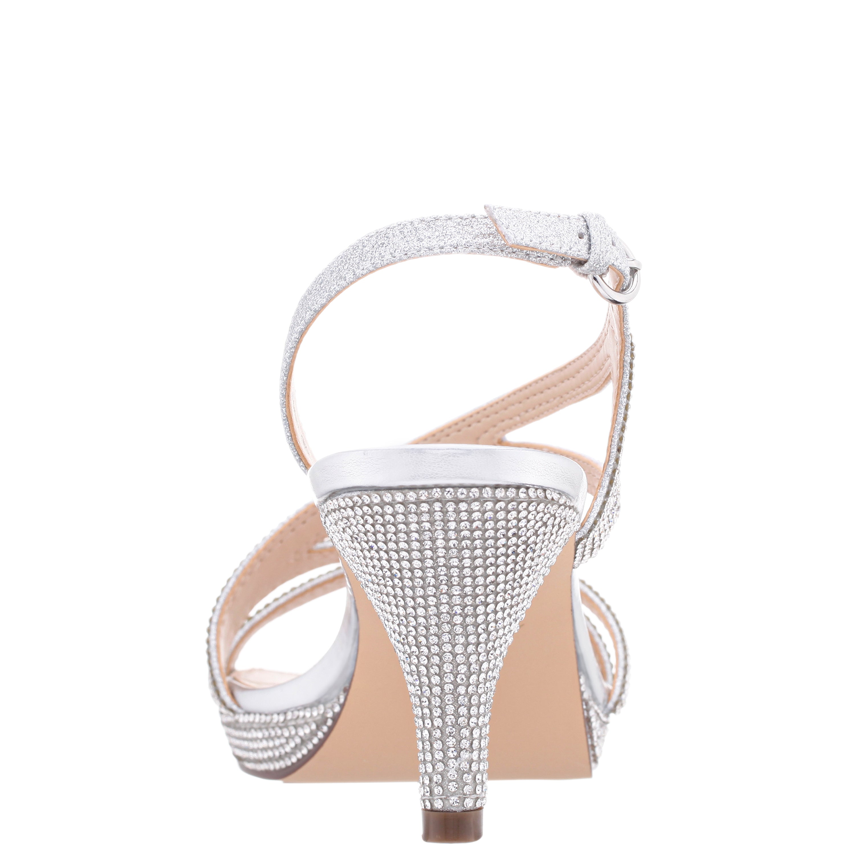 Womens Nerice Silver Crystal Mid-Heel Platform Dress Sandal Womens Nerice Silver Crystal Mid-Heel Platform Dress Sandal