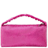 TRIXIE-ULTRA PINK RUCHED HANDLE MESH HANDHELD BAG