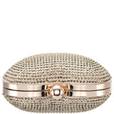 AMORIE-GOLD CRYSTAL HEART-SHAPED MINAUDIERE