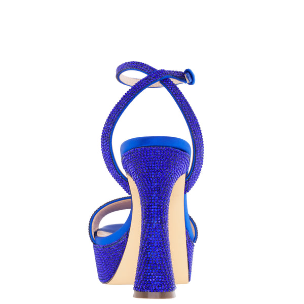 Christian Louboutin Amazoulo 100 Electric Blue Lace Up Tie Sandal Heel Pump  35 | eBay