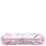 CONCORD-ROSE MIST PLEATED FRAME CLUTCH WITH CRYSTAL CLASP