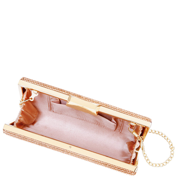DESYRE-ROSE GOLD CRYSTAL MINAUDIERE