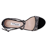Black & Silver Designer Sandals NEW-NIB-Stunning Crystals-Fibi &  Clo NY-New Star