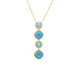JACEY NECKLACE-GOLD/WHITE/TURQUOISE