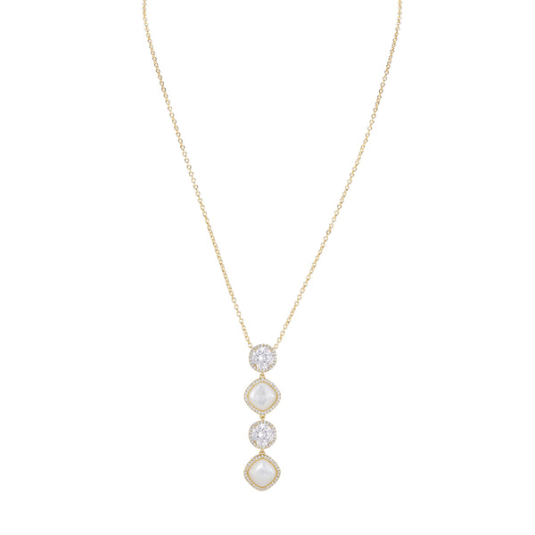JACEY NECKLACE-GOLD/WHITE