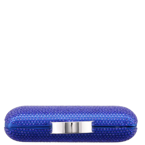 PACEY-ELECTRIC BLUE ALLOVER CRYSTAL MINAUDIERE