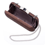 PACEY-LIGHT MOCHA ALLOVER CRYSTAL MINAUDIERE