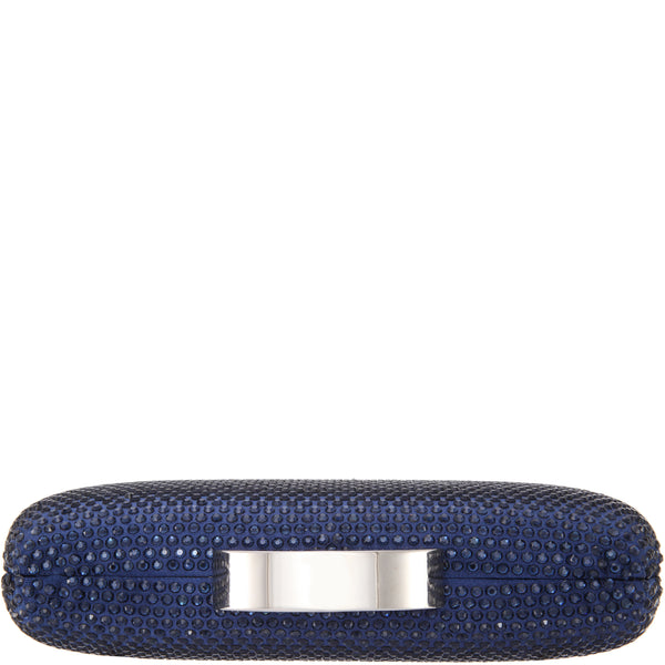 PACEY-NAVY ALLOVER CRYSTAL MINAUDIERE