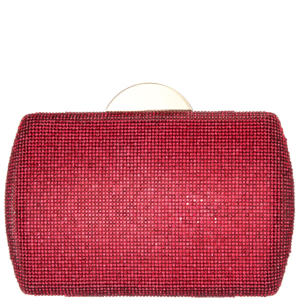 PACEY-SIAM RED ALLOVER CRYSTAL MINAUDIERE