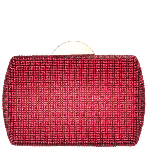 PACEY-SIAM RED ALLOVER CRYSTAL MINAUDIERE