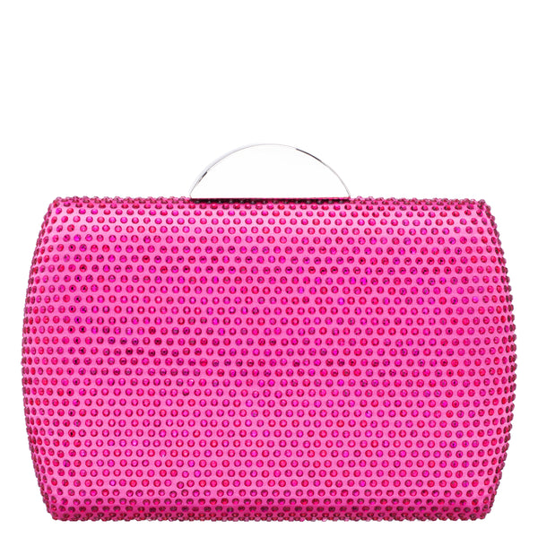 PACEY-ULTRA PINK ALLOVER CRYSTAL MINAUDIERE