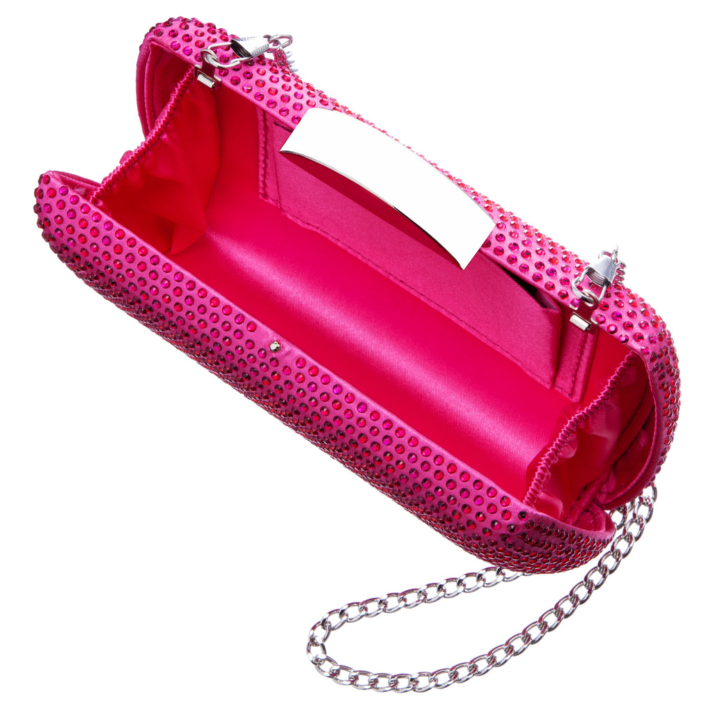PACEY-ULTRA PINK ALLOVER CRYSTAL MINAUDIERE – Nina Shoes