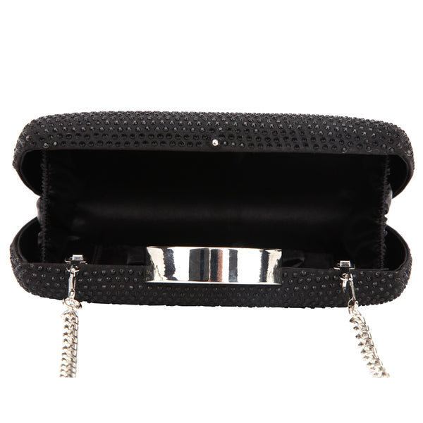 PACEY-BLACK ALLOVER CRYSTAL MINAUDIERE