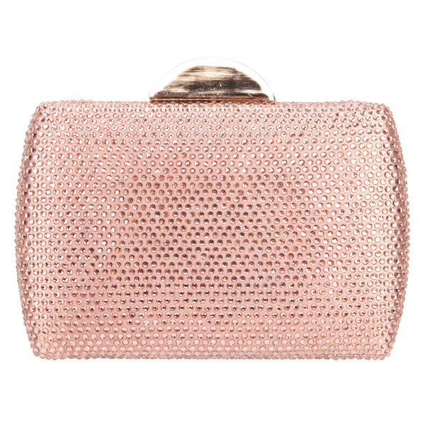 PACEY-ROSE GOLD ALLOVER CRYSTAL MINAUDIERE