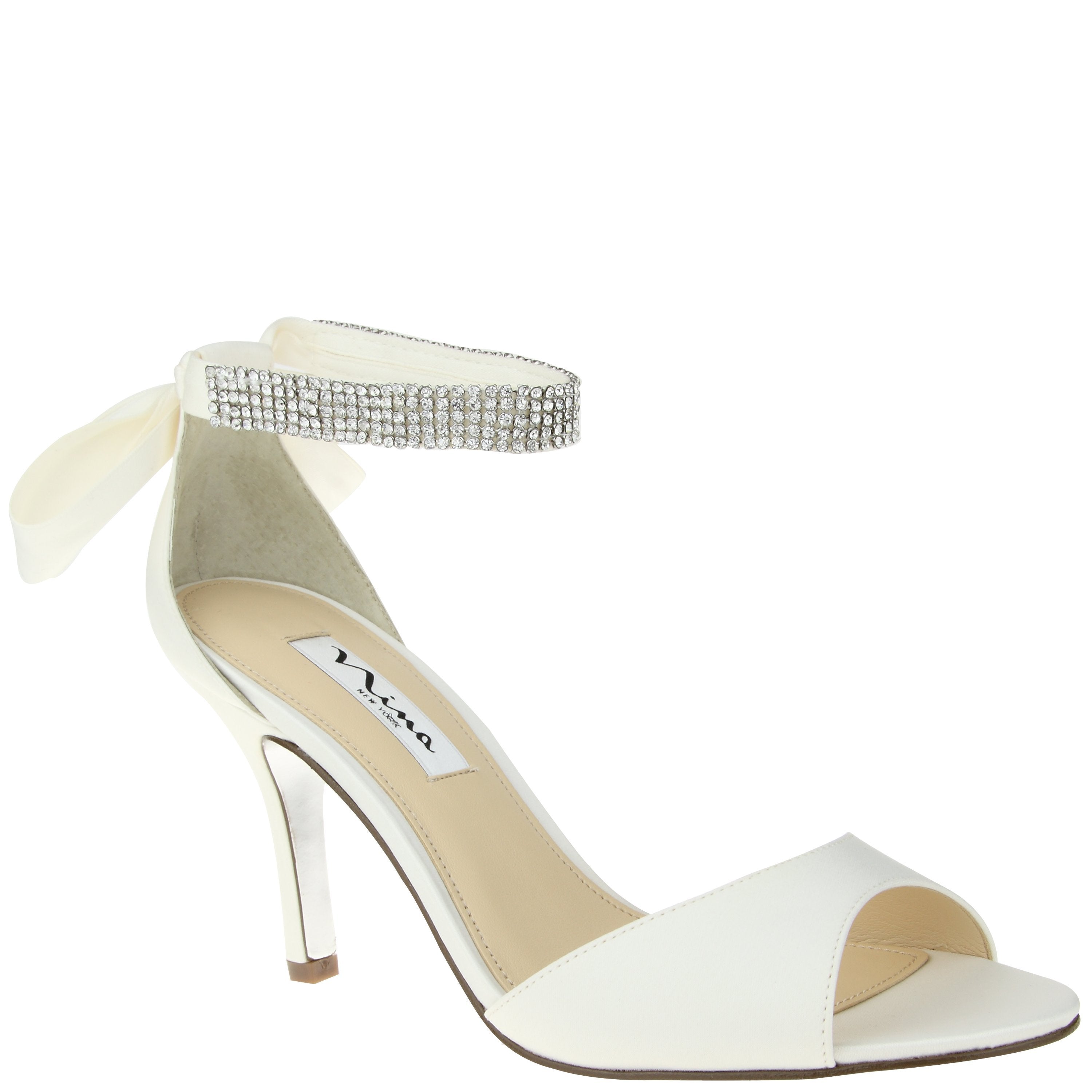 Womens Vinnie White Satin | Nina Shoes