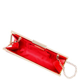 WINSLET-SIAM RED CRYSTAL FRAME CLUTCH