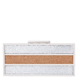 ZIONA-SILVER/GOLD COLORBLOCK CRYSTAL MINAUDIERE